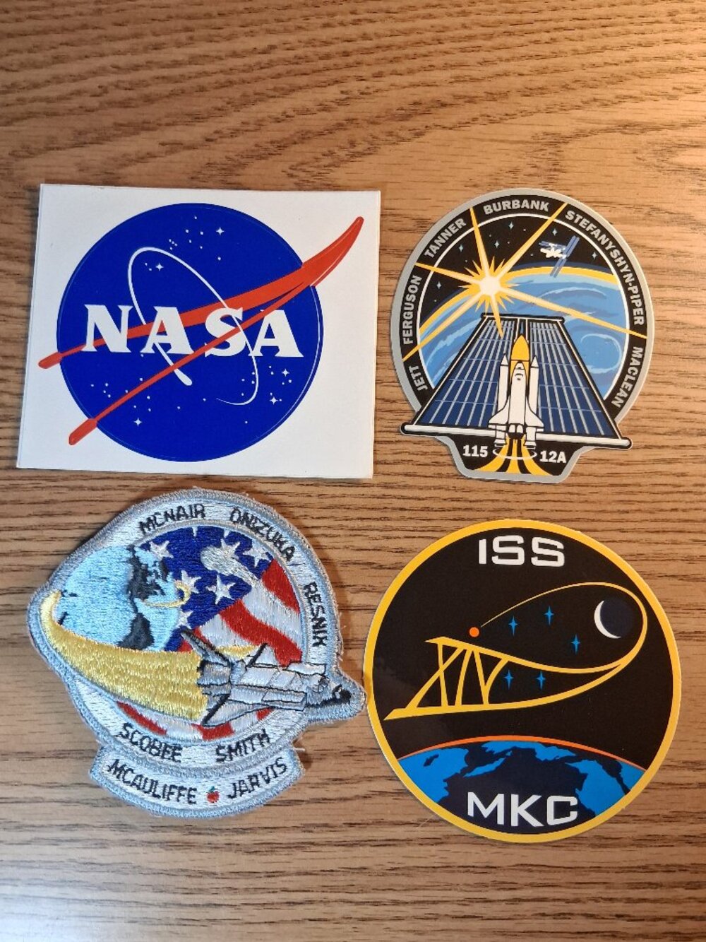 NASA Lot 3 Stickers 1 Patch - STS-115 Space Shuttle ISS XIV & STS-51 McAuliffe